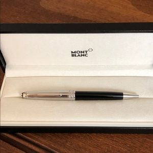 Brand New Mont Blanc Black and Stainless Pen.